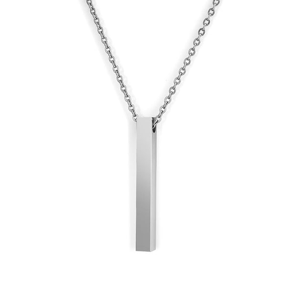 Modern Minimalism: Stainless Steel Geometric Pendant Necklace (Unisex)