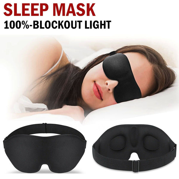 Ultimate Comfort & Darkness: 3D Contoured Sleep Mask for Men & Women