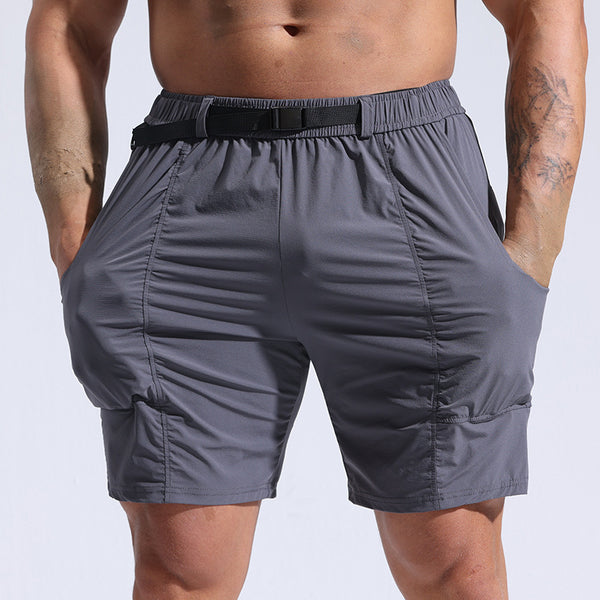 Men's Training Shorts: Quick-Dry Pockets & Elastic Waistband