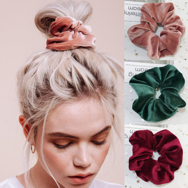 Cozy Chic: Soft Flannel Hair Scrunchies for Gentle Hair Care & Stylish Updos