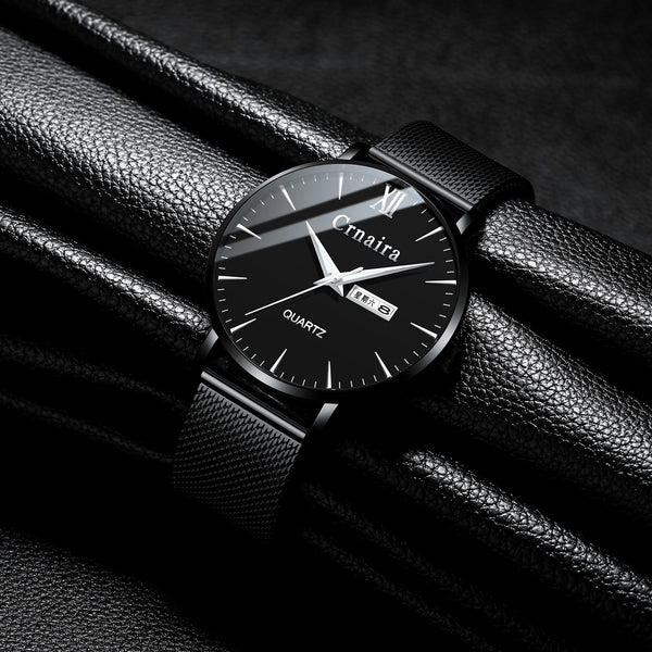 Minimalist Elegance Men's Ultra-Thin Quartz Watch (Simple & Stylish)